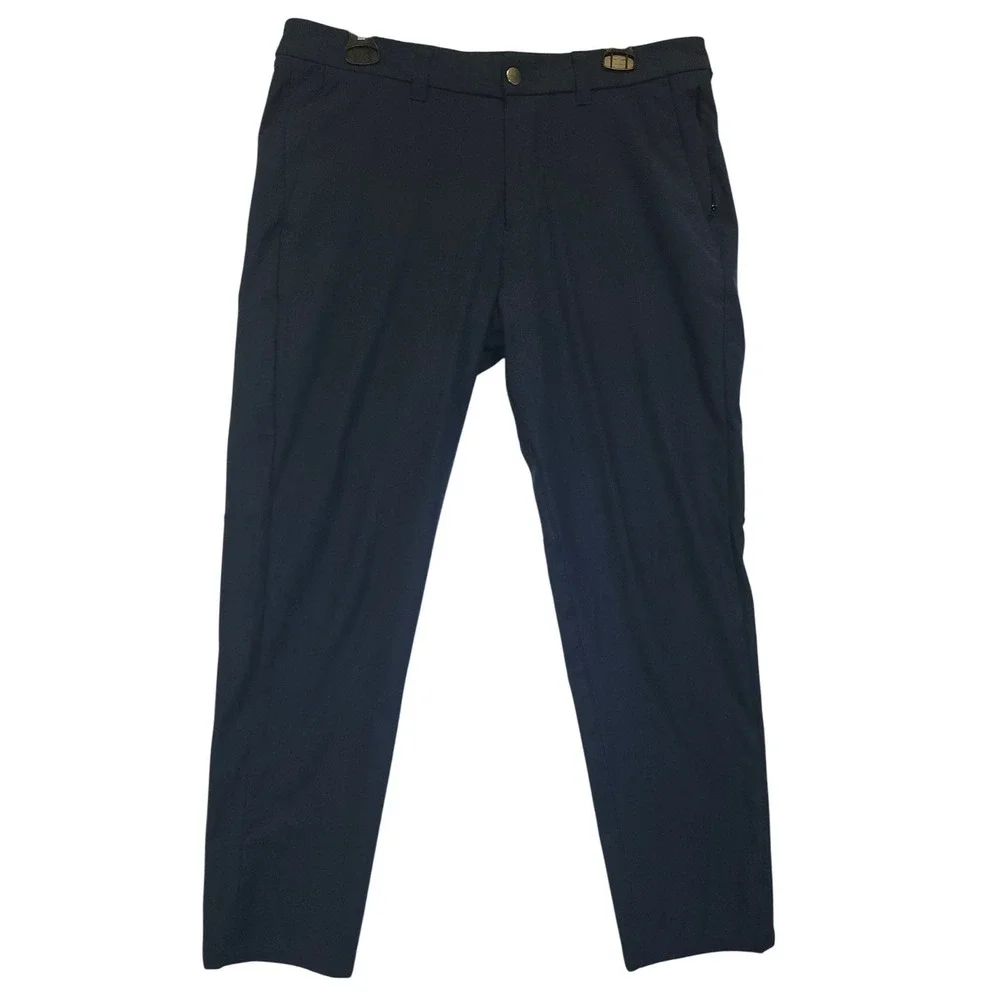 Lululemon Mens Commission Pant Classic Navy Blue Technical Chino Size 34 x‎ 26.5